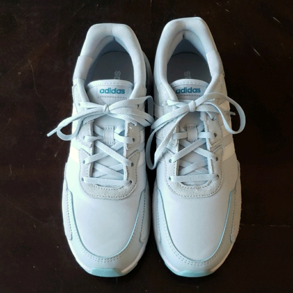 Adidas Size 8 Baby Blue Tennis Shoes